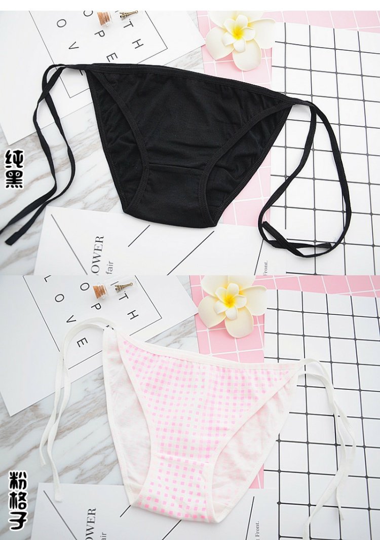 Dây đeo quần lót màu đen tinh khiết màu trắng tinh khiết phụ nữ ren bông chất béo bikini cô gái gợi cảm tam giác bán buôn quần lót nữ