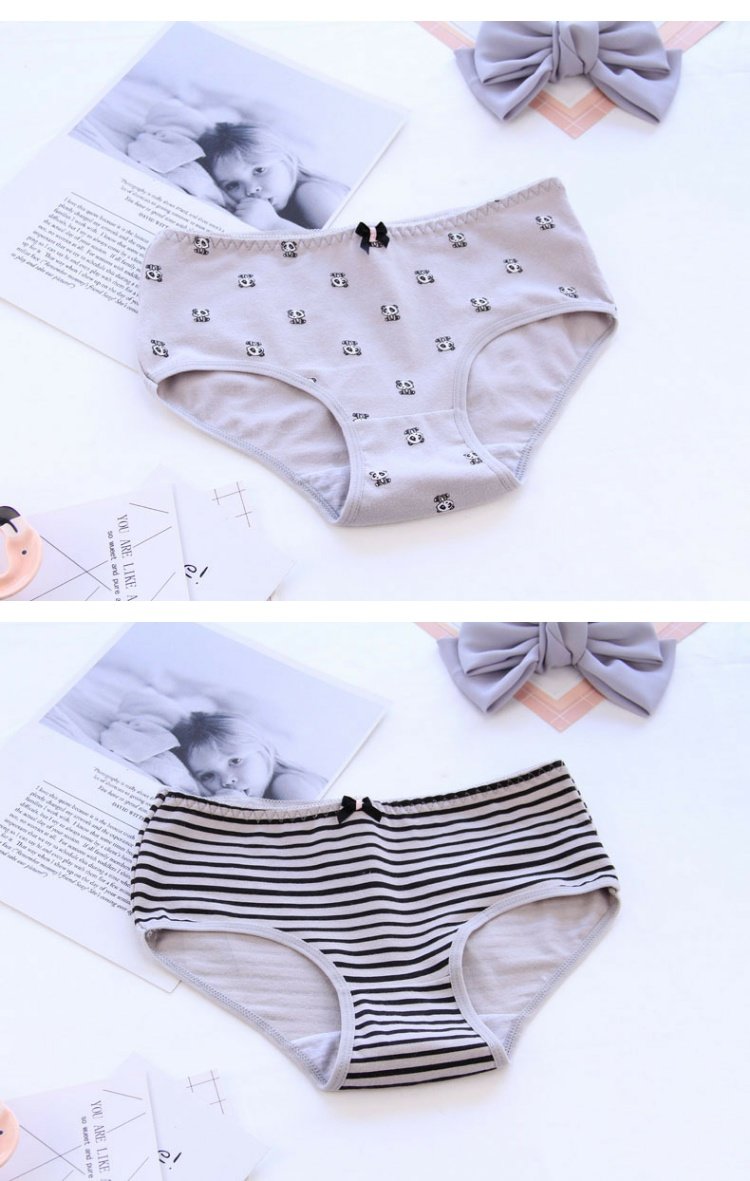 Dễ thương thoáng khí gấu trúc đồ lót nữ cotton eo phụ nữ cotton tam giác quần dưới cotton cô gái đồ lót bán buôn quần lót lọt khe nữ đẹp
