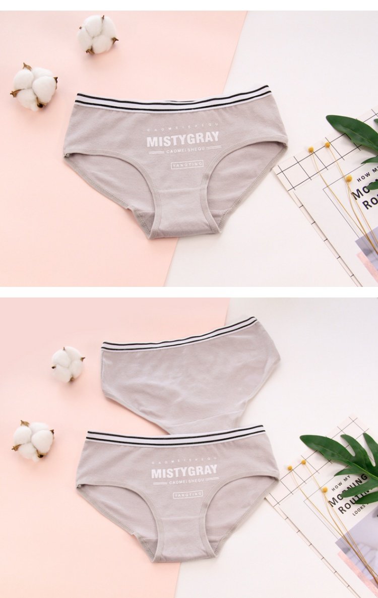 Câu chuyện về cô gái thắt lưng bằng vải cotton Cô 100% cotton brief Quần lót mềm mại thoáng khí quần lót nữ bikini gợi cảm cho nữ