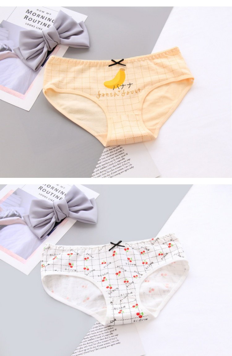 Cô gái dễ thương trái cây cotton eo đồ lót phụ nữ cotton tam giác quần đáy quần cotton bán buôn quan lot nu