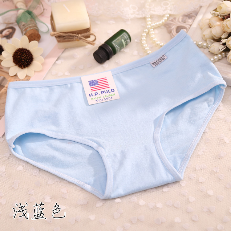 Mềm mại và thoáng khí của phụ nữ cotton 裆 trung eo bông vải cô gái tóm tắt màu rắn cô gái đồ lót, bán buôn