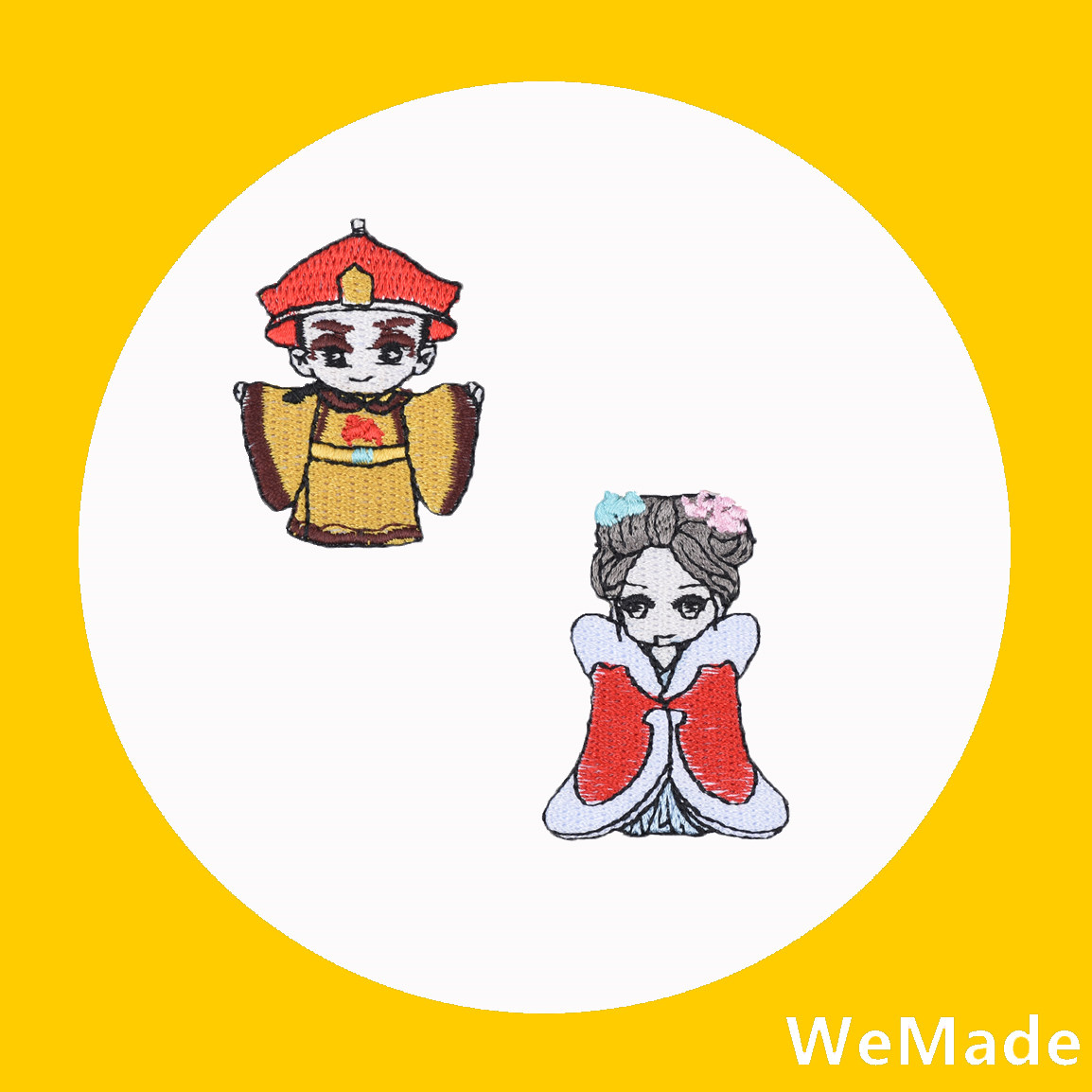 Guochao Gongfeng Emperor Guifei Self-adhesive embroidered cloth with duvet Denim Cowboy Dash-Mending Formula Bag Shoes Cap Decorative Bute