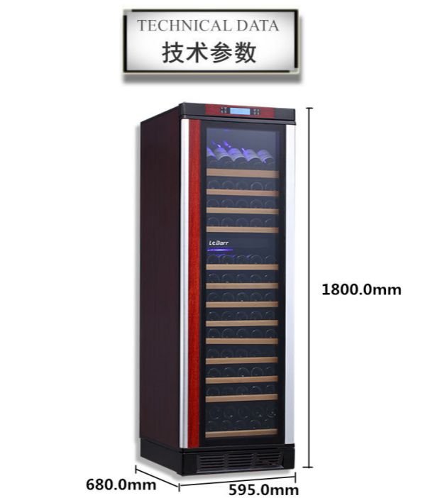 tủ để rượu vang Thanh nhạc LeBarr L168D-C máy nén nhiệt độ đôi rượu làm mát tủ lạnh rượu vang tủ đá thanh đề nghị phổ biến tủ rượu treo tường bằng kính