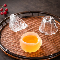 Japanese-style hammer glass glass glass crystal transparent heat-resistant small glass tea cup tea bowl home personal kung fu tea set