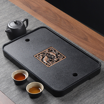 Dry brewed tea tray household kung fu tea set tray melamine bamboo noodle tea stand modern simple drain tray small tea Sea