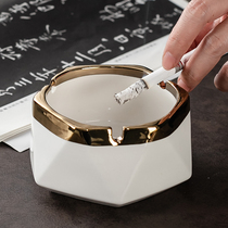 ins Wind Nordic light luxury ceramic ashtray home living room creative personality trend office smoke-proof ashtray