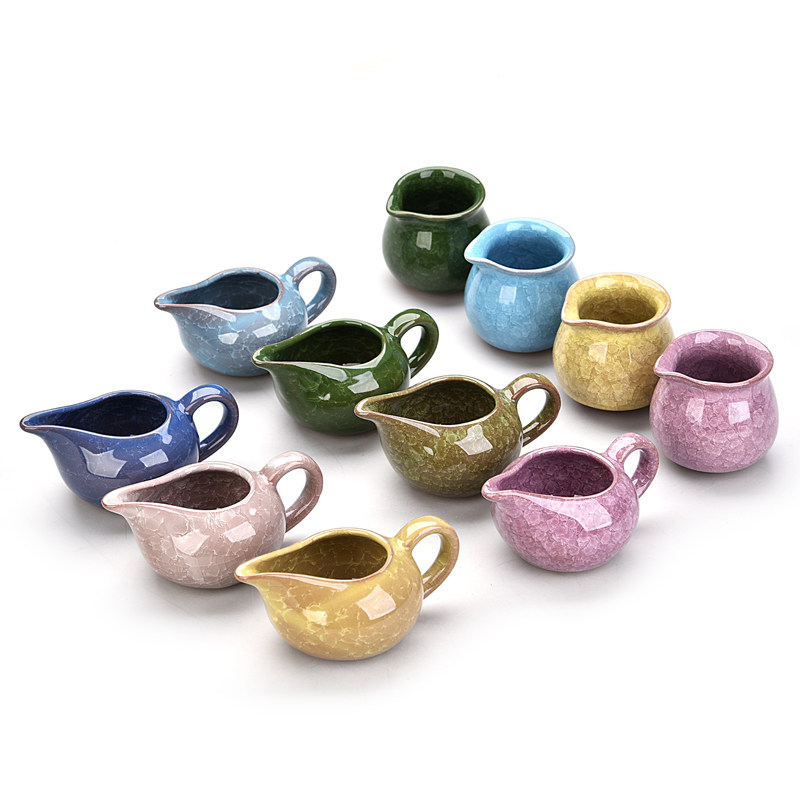 Ice cracked glaze tea sea fair cup ceramic kung fu complete set of tea set tea tray accessories heat-resistant and anti-scalding tea divider tea cup
