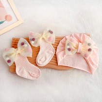 Spring and summer new style newborn full moon baby fontanelle head cap 0-3-6 months baby girl princess cap