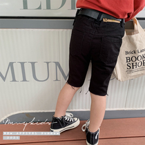 Mai Mai Qiu girls riding pants 2021 spring and summer wear childrens black thin foreign pants