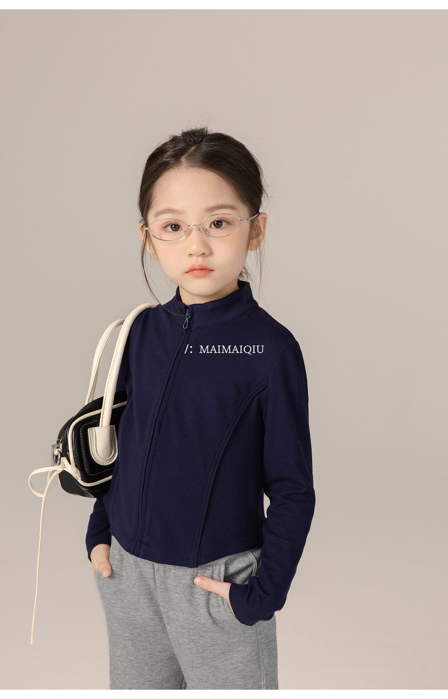 一秋妈女童2026秋季新款运动风拉链短外套中大儿童修身时髦洋气 — 14