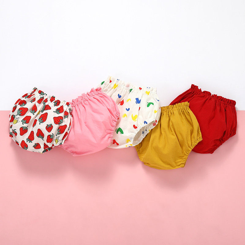 Female Baby Shorts Summer Pure Cotton Girl Princess Bag Fart Summer Baby Big PP Pants Summer Dress Pants Head Bread Pants