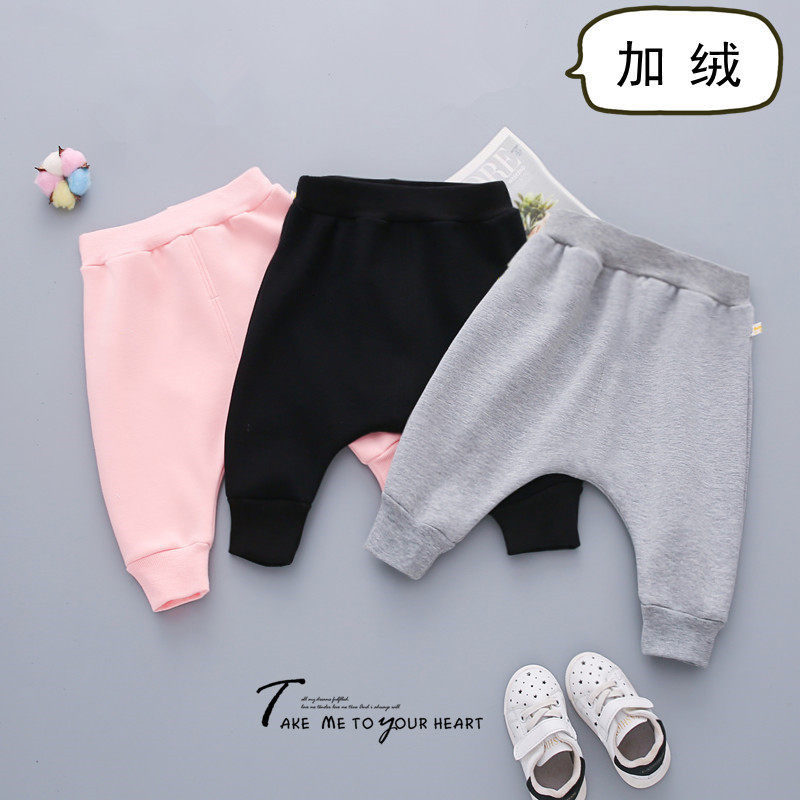 baby baby harynn pants large PP pants autumn winter gush male and female child warm pants high waist and big fart pants