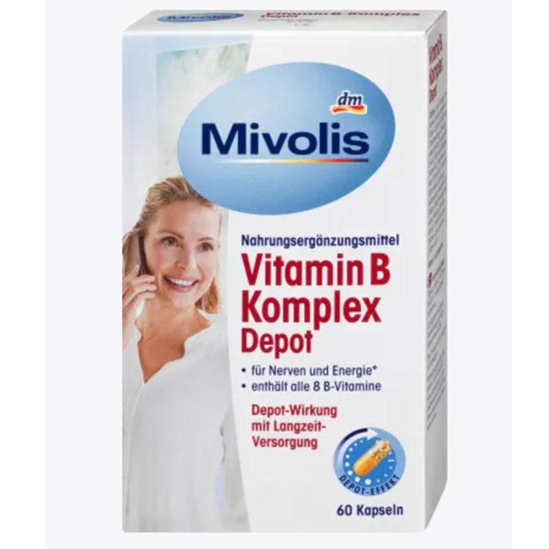 dm Germany imported Mivolis comprehensive vitamin B family B1B2B6B12 two-month amount 60 capsules