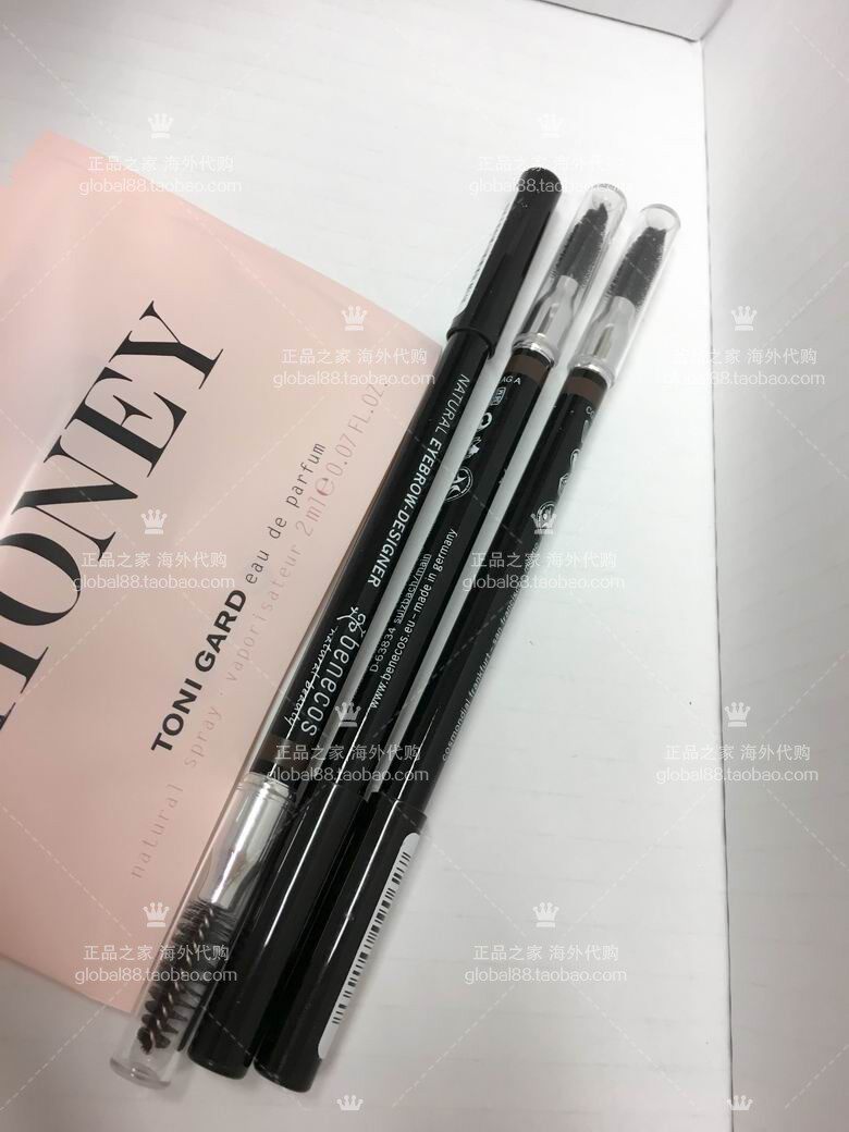 German Benecos organic plant double-headed eyebrow pencil with eyebrow brush dark brown long-lasting non-smudged pregnant women