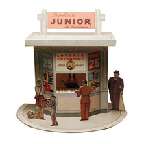 3D paper mold three-dimensional puzzle model ornaments diy handmade origami toy building street stop roadside shop