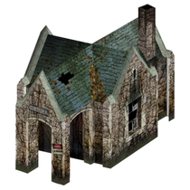 3D paper mold three-dimensional puzzle paper model making diy handmade origami toy small construction House House scene