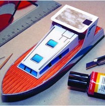 Childrens puzzle DIY stereo manual cartoon boat mode 3D paper - based model paper - art toy