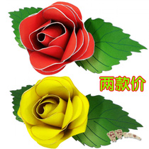 3D Paper Die Solid Puzzle Model Diy Hand Folded Paper Children Toys Simulation Plant Potted Flowers Rose Flowers