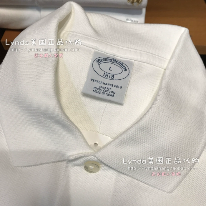 Lynda American đánh vần thư brooks anh em / Anh em Booker áo thun cotton ngắn tay cotton áo polo sói