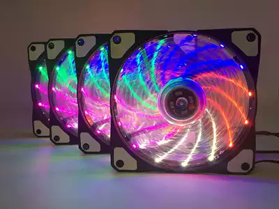 Main case fan 12CM -- LED colorful (inner circle)