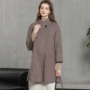 Jing Yaqi kích thước lớn mới cộng với áo len cashmere chất béo của phụ nữ áo khoác lớn trong phần dài của cashmere hai mặt 8509 áo khoác mùa đông nữ