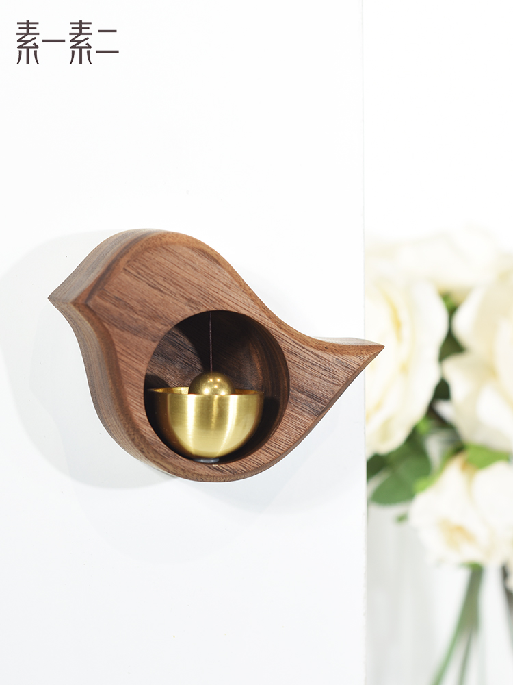 Japanese wind chimes small hanging door-sucking copper bell clang door hanging refrigerator stickers decorative door reminder Creative gift