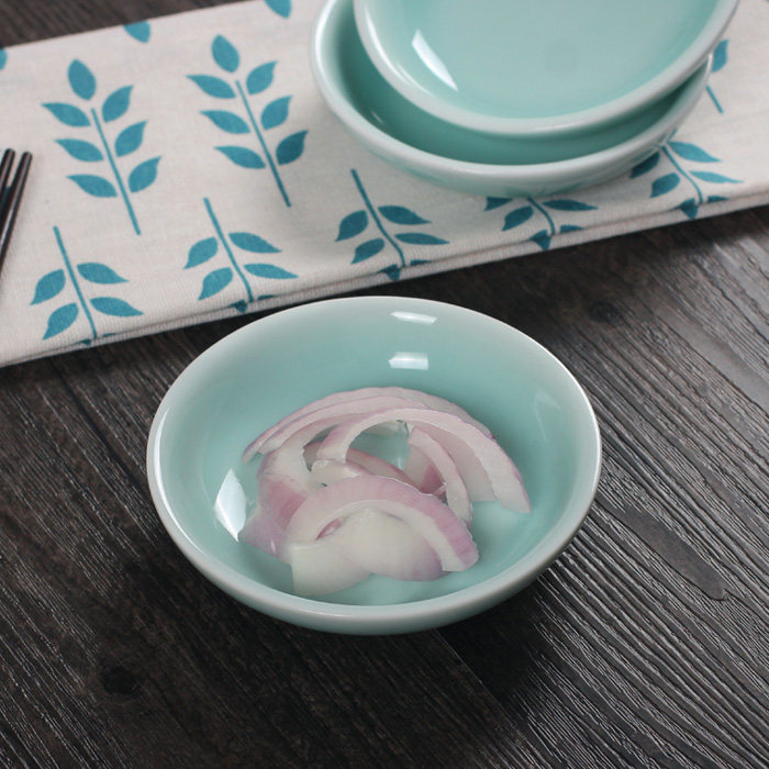 Green Porcelain Cutlery Vinegar Dish ceramic Home Ceramic Small Plate Soy Sauce Dish Saucer Dish Snack Snack Dish