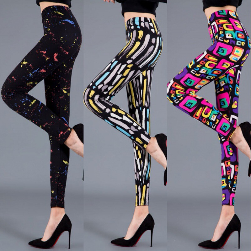 European and American Style Brushed Milk Silk Stretch Leggings, Checkered Diamond Pattern Women's Pants, Spring and Autumn Thin Slim-Fit Outerwear Skinny Pants