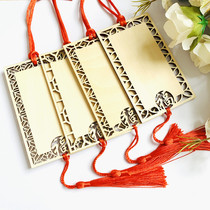 Wooden blessing card hollow cutting decoration listing holiday handwritten wish card wish card small wooden card DIY customization