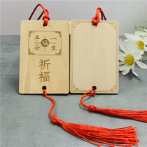 50 wooden blessing cards life safety tag custom temple scenic spot handwritten listing wish wooden cards double-sided