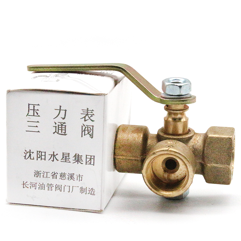 Shenyang Mercury all copper thickened 4 points-M20x1 5 Corker pressure gauge three-way plug valve high pressure 2 5MPa