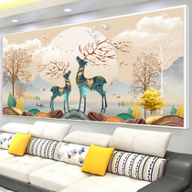 5D Diamond painting cross stitch 2021 living room full of diamond rich deer bedroom large masonry stickers simple modern 2020