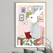 2021 new 5d full diamond painting rabbit girl bedroom living room point paste brick beaded cross stitch 2020