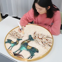 Diamond painting 2021 new full diamond 5d fortune deer living room diy handmade dot stickers diamond cross stitch crystal 2020