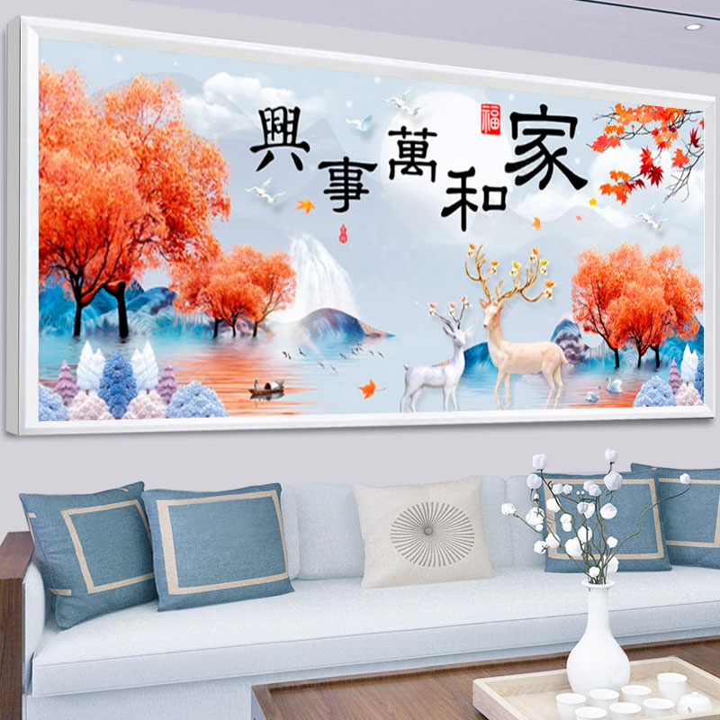 Diamond painting 2022 New living room cross embroidered deer full drill 5d points with diamond-stone crystal adhesive brick stone 2021