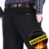 Đặc biệt hàng ngày cộng với phân bón XL quần nam trung niên Dad hot hot Eo cao cỡ quần dài mùa thu đông cộng với nhung dày quần vải nam Cực lớn