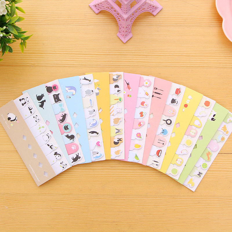 Small fresh and creative cute animals sit in row N times stickers leave a message for forgetting things index small convenience stickers classification stickers