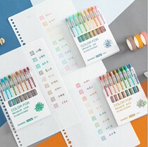 Morandi color pen students use Japanese ins cold wind press neutral gel pen hand account color pen special note