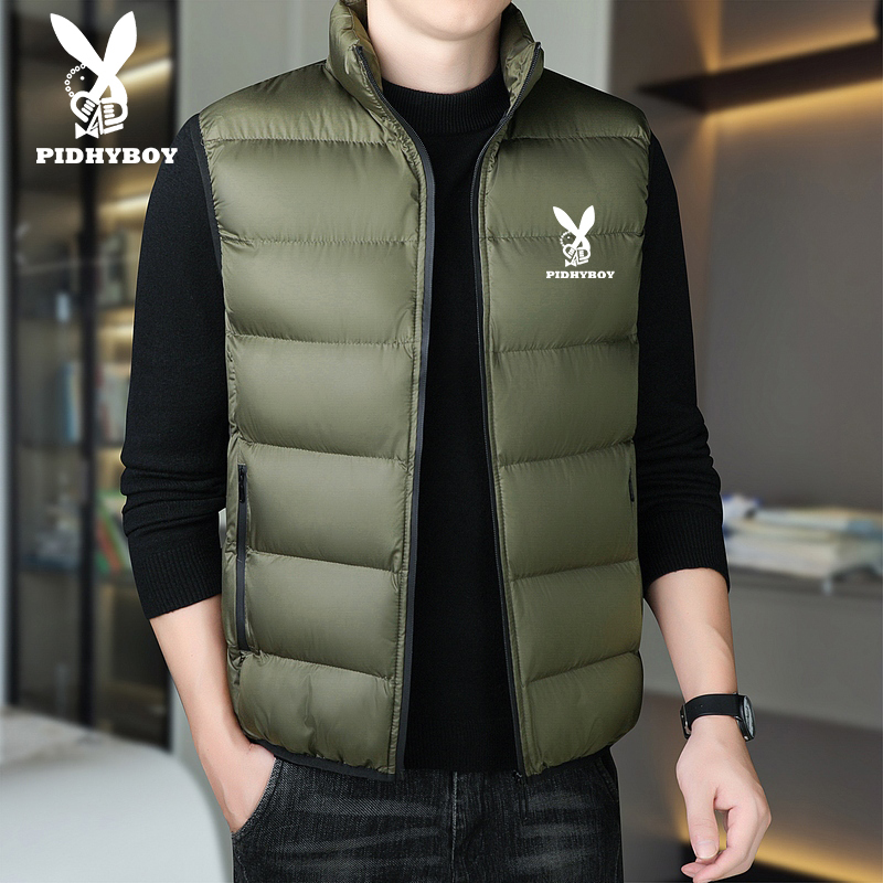 Men's Cotton Vest for Dad, New Autumn and Winter Thickened Warm Vest, down Cotton Stand Collar Sleeveless Jacket Top Men's Cotton Vest for Dad, New Autumn and Winter Thickened Warm Vest, down Cotton Stand Collar Sleeveless Jacket Top