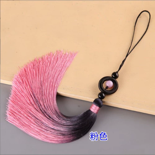 Браслет с одной бусиной с кисточками, подвеска, ципао, 16см, градиент