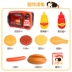 Mùa đông đã mô phỏng lò vi sóng mô phỏng ánh sáng quay hamburger gà chân thức ăn trẻ em chơi nhà đồ chơi bộ - Đồ chơi gia đình bé búp bê Đồ chơi gia đình