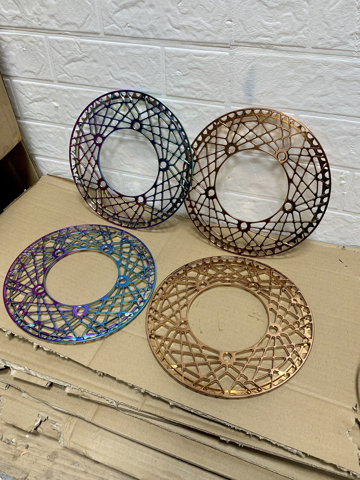 BOLANY small cloth folding car big gear disc disc 53T 56T colorful spider disc road car aluminum alloy single disc