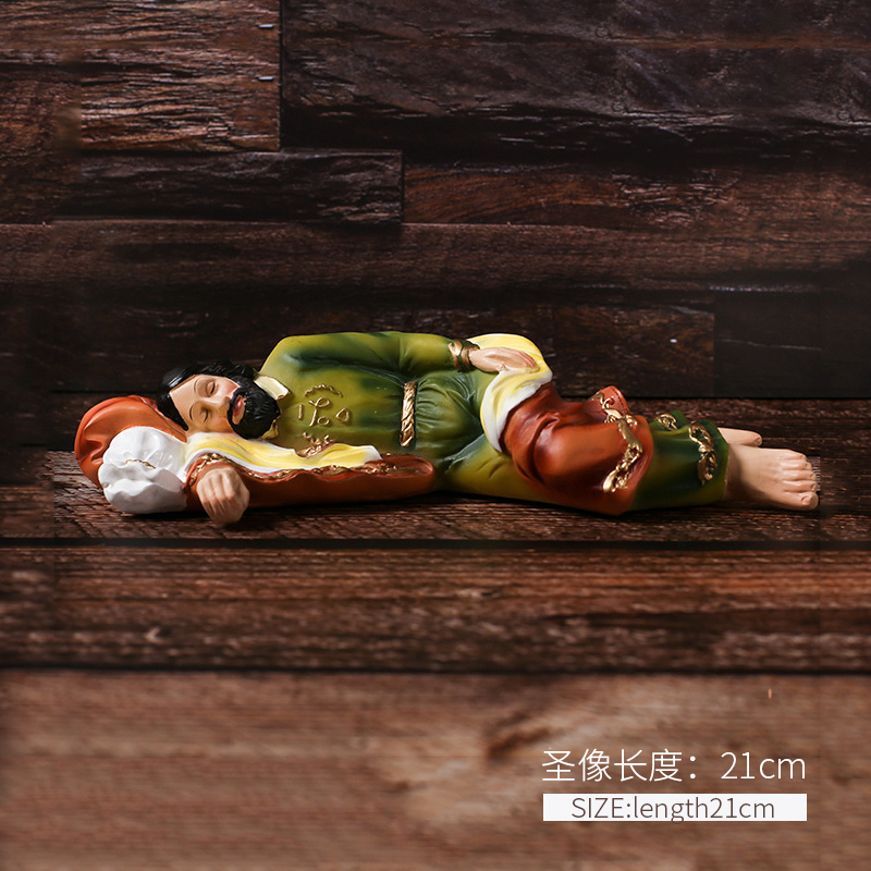 Sleeping Joseph Resin Ornament Gift 21cm