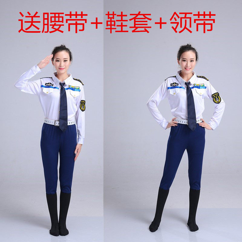 2018 new military dance clothing men and women soldiers performance clothing adult snare drum navy clothing square dance chorus clothing