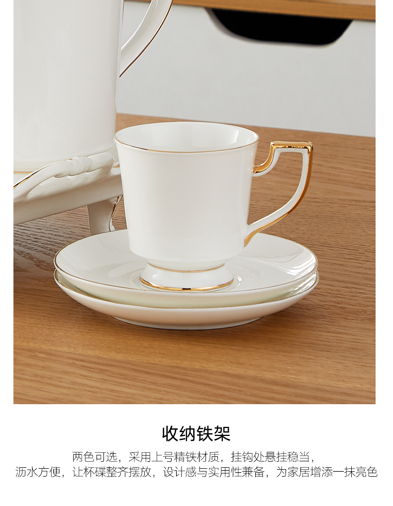 Coffee cup ceramic suit small European - style key-2 luxury home sitting room glass tea cup tray was delicate high - end contracted