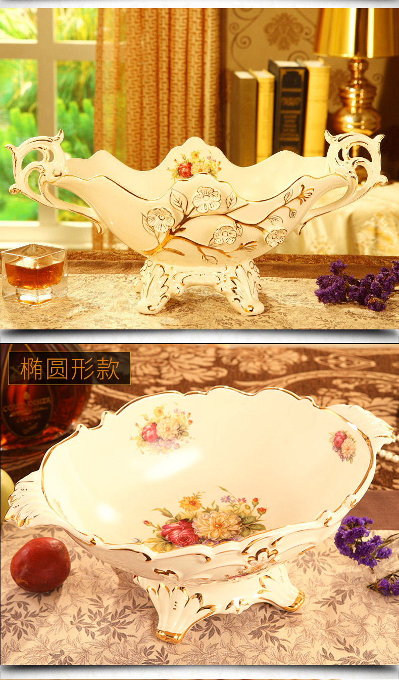 European fruit bowl creative I sitting room home New Year 's day with compote ceramic tea table of confectionery dry fruit tray