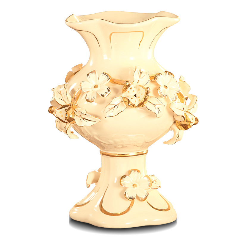 European pomegranate flowers, ceramic vase restoring ancient ways the sitting room TV ark, large flower adornment example room soft furnishing articles