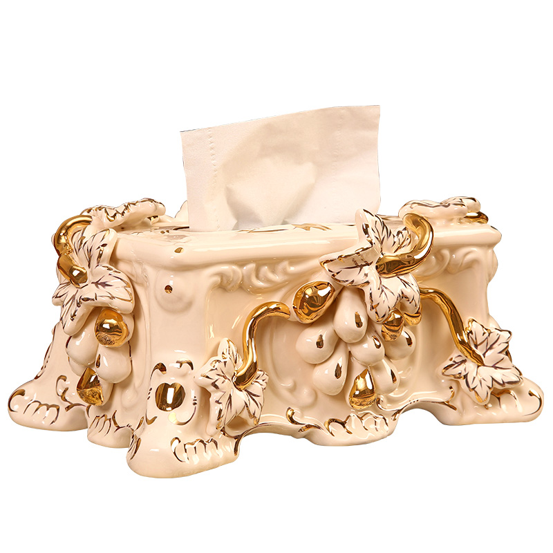 Vatican Sally 's ceramic tissue box key-2 luxury European - style household smoke box sitting room tea table decorations furnishing articles wedding gift