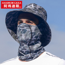 Amadeus sun hat fishermans hat shade sun hat male and summer outdoor UV fishing cap