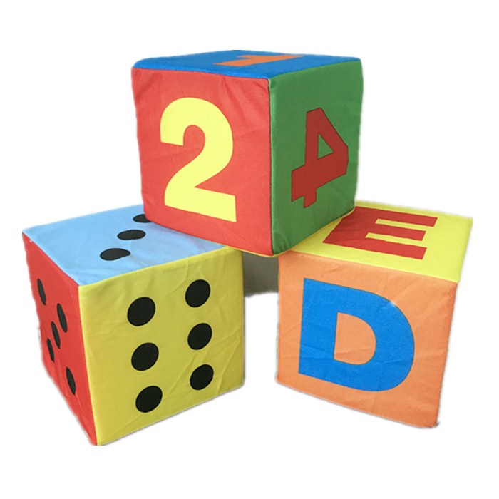 Sponge plush dice cloth big dice big sieve slinger large children's toy game educational teaching aids